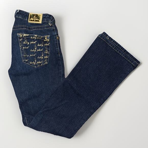 Baby Phat Denim - Vintage Baby Phat Flared Jeans Women’s Size 5 26x34 Blue Y2K Low Rise Denim